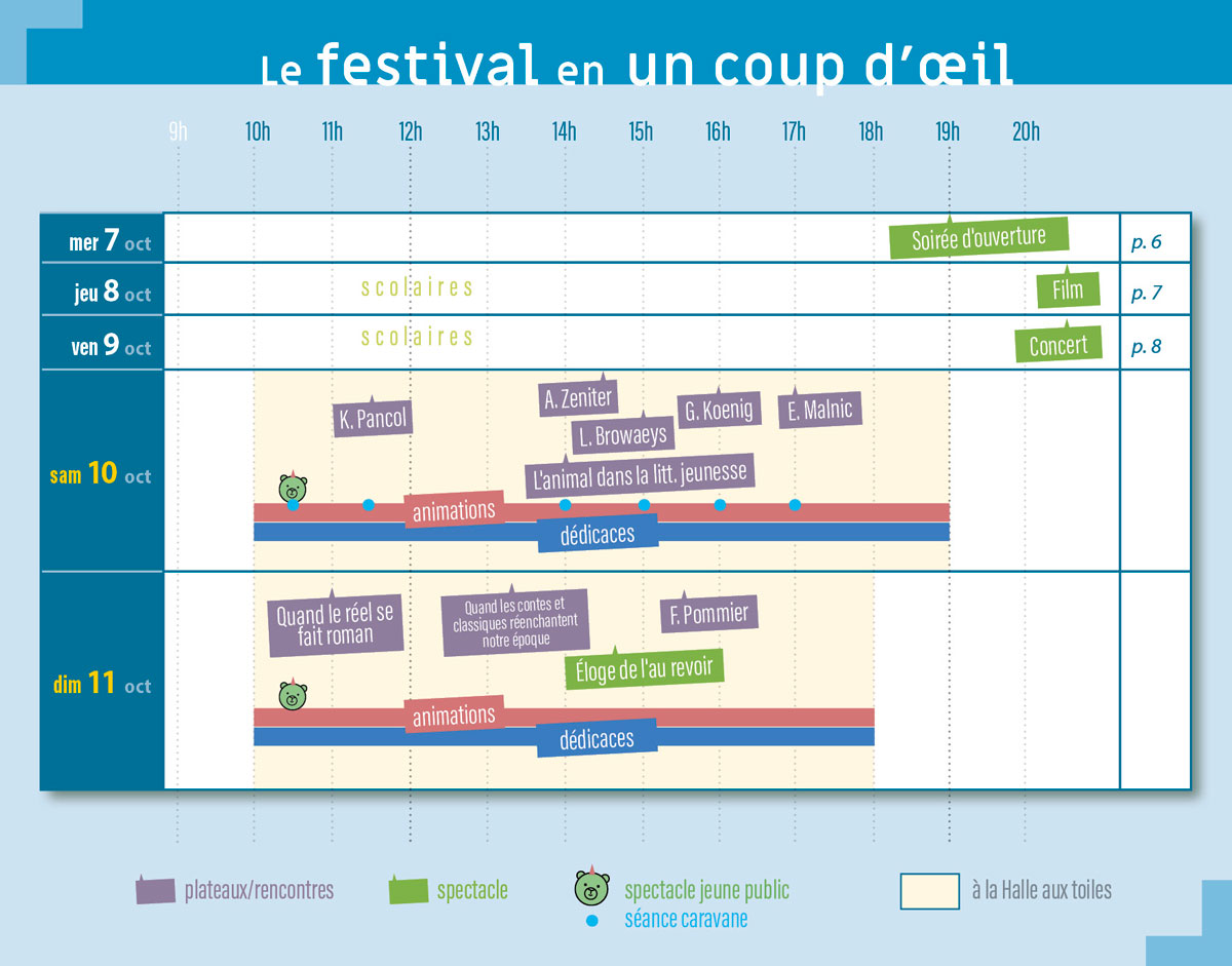 Le festival Livres & davantage 2026 en un coup d’œil